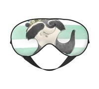 Eye Sleep Mask for Women Men - Cute Raccoon Adjustable Buckle Travel Eye Masks for Sleep Mask Blackout, Soft Sleeping Mask for Women Men, Funny Blindfolds for Party Games