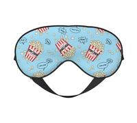 Eye Sleep Mask for Women Men - Delicious Popcorn Adjustable Buckle Travel Eye Masks for Sleep Mask Blackout, Soft Sleeping Mask for Women Men, Funny Blindfolds for Party Games