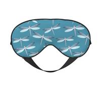 Eye Sleep Mask for Women Men - Dragonfly Print Green Adjustable Buckle Travel Eye Masks for Sleep Mask Blackout, Soft Sleeping Mask for Women Men, Funny Blindfolds for Party Games