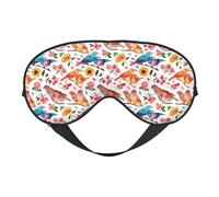 Eye Sleep Mask for Women Men - Flowers Birds and Butterflies Adjustable Soft Buckle Travel Eye Masks for Sleep Mask Blackout, Sleeping Mask for Women Men, Funny Blindfolds for Party Games