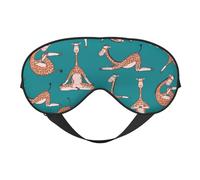 Eye Sleep Mask for Women Men - Giraffes Doing Various Yoga Adjustable Buckle Travel Eye Masks for Sleep Mask Blackout, Soft Sleeping Mask for Women Men, Funny Blindfolds for Party Games