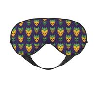 Eye Sleep Mask for Women Men - Golden Green Masquerade Print Adjustable Buckle Travel Eye Masks for Sleep Mask Blackout, Comfy Sleeping Mask for Women Men, Funny Blindfolds for Party Games