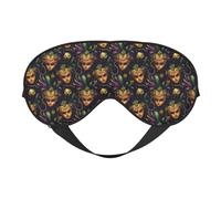 Eye Sleep Mask for Women Men - Gothic Masquerade Gold Print Adjustable Buckle Travel Eye Masks for Sleep Mask Blackout, Comfy Sleeping Mask for Women Men, Funny Blindfolds for Party Games