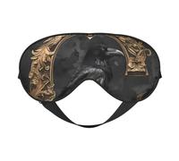 Eye Sleep Mask for Women Men - Gothic Raven Portrait Adjustable Soft Buckle Travel Eye Masks for Sleep Mask Blackout, Sleeping Mask for Women Men, Funny Blindfolds for Party Games