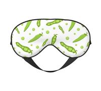 Eye Sleep Mask for Women Men - Green Peas Cute Print Adjustable Buckle Travel Eye Masks for Sleep Mask Blackout, Soft Sleeping Mask for Women Men, Funny Blindfolds for Party Games