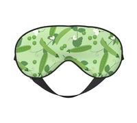 Eye Sleep Mask for Women Men - Green Peas Leaf Adjustable Buckle Travel Eye Masks for Sleep Mask Blackout, Soft Sleeping Mask for Women Men, Funny Blindfolds for Party Games