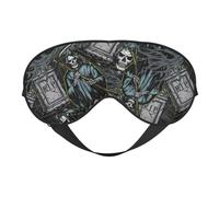 Eye Sleep Mask for Women Men - Grim Reaper Tombstones Pattern Adjustable Soft Buckle Travel Eye Masks for Sleep Mask Blackout, Sleeping Mask for Women Men, Funny Blindfolds for Party Games