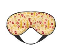 Eye Sleep Mask for Women Men - Halloween Elements A Adjustable Buckle Travel Eye Masks for Sleep Mask Blackout, Soft Sleeping Mask for Women Men, Funny Blindfolds for Party Games