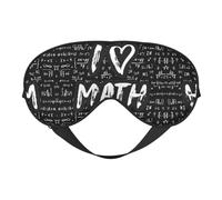 Eye Sleep Mask for Women Men - I Love Math Adjustable Soft Buckle Travel Eye Masks for Sleep Mask Blackout, Sleeping Mask for Women Men, Funny Blindfolds for Party Games