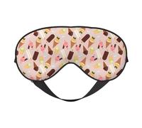 Eye Sleep Mask for Women Men - Ice Cream Cone Print Adjustable Buckle Travel Eye Masks for Sleep Mask Blackout, Soft Sleeping Mask for Women Mens, Funny Blindfolds for Party Games