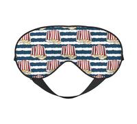 Eye Sleep Mask for Women Men - Popcorn Adjustable Buckle Travel Eye Masks for Sleep Mask Blackout, Soft Sleeping Mask for Women Men, Funny Blindfolds for Party Games