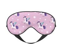Eye Sleep Mask for Women Men - Purple Cute Pony Adjustable Buckle Travel Eye Masks for Sleep Mask Blackout, Soft Sleeping Mask for Women Men, Funny Blindfolds for Party Games