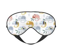 Eye Sleep Mask for Women Men - Q Version Cute Chameleon Lizard Adjustable Buckle Travel Eye Masks for Sleep Mask Blackout, Soft Sleeping Mask for Women Men, Funny Blindfolds for Party Games