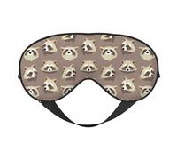 Eye Sleep Mask for Women Men - Raccoon Adjustable Buckle Travel Eye Masks for Sleep Mask Blackout, Soft Sleeping Mask for Women Men, Funny Blindfolds for Party Games