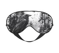 Eye Sleep Mask for Women Men - Raven Skulls Forest Adjustable Soft Buckle Travel Eye Masks for Sleep Mask Blackout, Sleeping Mask for Women Men, Funny Blindfolds for Party Games