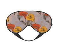 Eye Sleep Mask for Women Men - Retro Calla Lily Flowers Adjustable Buckle Travel Eye Masks for Sleep Mask Blackout, Soft Sleeping Mask for Women Men, Funny Blindfolds for Party Games