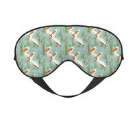 Eye Sleep Mask for Women Men - Riverside Gull Print Adjustable Buckle Travel Eye Masks for Sleep Mask Blackout, Comfy Sleeping Mask for Women Men, Funny Blindfolds for Party Games