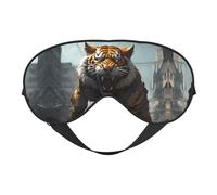 Eye Sleep Mask for Women Men - Ruins Tiger Warrior Adjustable Soft Buckle Travel Eye Masks for Sleep Mask Blackout, Sleeping Mask for Women Men, Funny Blindfolds for Party Games
