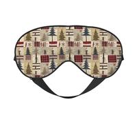 Eye Sleep Mask for Women Men - Rustic Plaid Forest Lodge Adjustable Soft Buckle Travel Eye Masks for Sleep Mask Blackout, Sleeping Mask for Women Men, Funny Blindfolds for Party Games