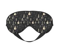 Eye Sleep Mask for Women Men - Science Lab Doodle Pattern Print Adjustable Buckle Travel Eye Masks for Sleep Mask Blackout, Comfy Sleeping Mask for Women Men, Funny Blindfolds for Party Games