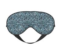 Eye Sleep Mask for Women Men - Soft Eye Mask for Sleeping with Adjustable Strap, Bling Sparkly Gemstone Blue Print Sleeping Mask Blackout for Outdoor, Car, Airplane, Home, Hotel, Office