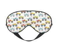 Eye Sleep Mask for Women Men - Soft Eye Mask for Sleeping with Adjustable Strap, Cartoon Monster Trucks Sleeping Mask Blackout for Outdoor, Car, Airplane, Home, Hotel, Office