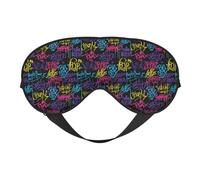 Eye Sleep Mask for Women Men - Soft Eye Mask for Sleeping with Adjustable Strap, Graffiti Art Sleeping Mask Blackout for Outdoor, Car, Airplane, Home, Hotel, Office
