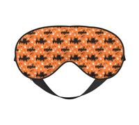 Eye Sleep Mask for Women Men - Soft Eye Mask for Sleeping with Adjustable Strap, Halloween White Spooky Sleeping Mask Blackout for Outdoor, Car, Airplane, Home, Hotel, Office