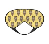 Eye Sleep Mask for Women Men - Soft Eye Mask for Sleeping with Adjustable Strap, Indian Style Owl Sleeping Mask Blackout for Outdoor, Car, Airplane, Home, Hotel, Office