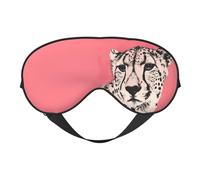 Eye Sleep Mask for Women Men - Soft Eye Mask for Sleeping with Adjustable Strap, Pink Cheetah Art Sleeping Mask Blackout for Outdoor, Car, Airplane, Home, Hotel, Office