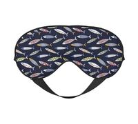 Eye Sleep Mask for Women Men - Soft Eye Mask for Sleeping with Adjustable Strap, Sardine Sleeping Mask Blackout for Outdoor, Car, Airplane, Home, Hotel, Office
