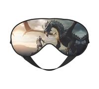 Eye Sleep Mask for Women Men - Soft Eye Mask for Sleeping with Adjustable Strap, Swordsman Cool Dragon Sleeping Mask Blackout for Outdoor, Car, Airplane, Home, Hotel, Office