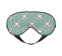 Eye Sleep Mask for Women Men - Soft Eye Mask for Sleeping with Adjustable Strap, Vintage Pop Art French Bulldog Sleeping Mask Blackout for Outdoor, Car, Airplane, Home, Hotel, Office
