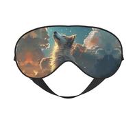 Eye Sleep Mask for Women Men - Starry Sky Cloud Wolf Adjustable Soft Buckle Travel Eye Masks for Sleep Mask Blackout, Sleeping Mask for Women Men, Funny Blindfolds for Party Games