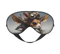 Eye Sleep Mask for Women Men - Steampunk Squirrel Pilot Adjustable Buckle Travel Eye Masks for Sleep Mask Blackout, Soft Sleeping Mask for Women Men, Funny Blindfolds for Party Games