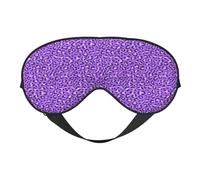 Eye Sleep Mask for Women Men - Violet Leopard Purple Adjustable Soft Buckle Travel Eye Masks for Sleep Mask Blackout, Sleeping Mask for Women Men, Funny Blindfolds for Party Games