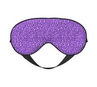 Eye Sleep Mask for Women Men - Violet Leopard Purple Print Adjustable Buckle Travel Eye Masks for Sleep Mask Blackout, Comfy Sleeping Mask for Women Men, Funny Blindfolds for Party Games