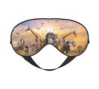 Eye Sleep Mask for Women Men - Wildlife Protection Adjustable Buckle Travel Eye Masks for Sleep Mask Blackout, Soft Sleeping Mask for Women Men, Funny Blindfolds for Party Games