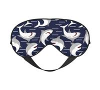 Eye Sleep Maskfor Women Men - Angry Shark Soft Travel Eye Masks for Sleep Mask Blackout, Adjustable Buckle Sleeping Mask for Women Men, Funny Blindfolds for Party Games