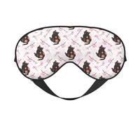 Eye Sleep Maskfor Women Men - Artistic Cute Cat Flower Soft Travel Eye Masks for Sleep Mask Blackout, Adjustable Buckle Sleeping Mask for Women Men, Funny Blindfolds for Party Games