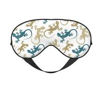 Eye Sleep Maskfor Women Men - Artistic Cute Lizard Gecko_A Soft Travel Eye Masks for Sleep Mask Blackout, Adjustable Buckle Sleeping Mask for Women Men, Funny Blindfolds for Party Games