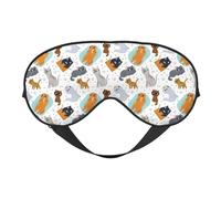 Eye Sleep Maskfor Women Men - Artistic Painted Cute Cartoon Cat Soft Travel Eye Masks for Sleep Mask Blackout, Adjustable Buckle Sleeping Mask for Women Men, Funny Blindfolds for Party Games