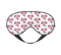 Eye Sleep Maskfor Women Men - Cartoon Cute Newt Pink Soft Travel Eye Masks for Sleep Mask Blackout, Adjustable Buckle Sleeping Mask for Women Men, Funny Blindfolds for Party Games