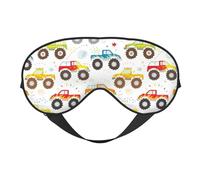 Eye Sleep Maskfor Women Men - Cartoon Monster Trucks Soft Travel Eye Masks for Sleep Mask Blackout, Adjustable Buckle Sleeping Mask for Women Men, Funny Blindfolds for Party Games