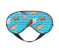 Eye Sleep Maskfor Women Men - Conch Ripples Soft Travel Eye Masks for Sleep Mask Blackout, Adjustable Buckle Sleeping Mask for Women Men, Funny Blindfolds for Party Games