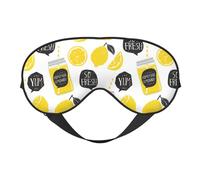 Eye Sleep Maskfor Women Men - Cute Lemon Juice Soft Travel Eye Masks for Sleep Mask Blackout, Adjustable Buckle Sleeping Mask for Women Men, Funny Blindfolds for Party Games