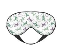 Eye Sleep Maskfor Women Men - Cute Lizard Gecko_B Soft Travel Eye Masks for Sleep Mask Blackout, Adjustable Buckle Sleeping Mask for Women Men, Funny Blindfolds for Party Games