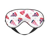 Eye Sleep Maskfor Women Men - Cute Love Pizza Pink Soft Travel Eye Masks for Sleep Mask Blackout, Adjustable Buckle Sleeping Mask for Women Men, Funny Blindfolds for Party Games