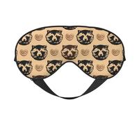 Eye Sleep Maskfor Women Men - Cute Raccoon Love Soft Travel Eye Masks for Sleep Mask Blackout, Adjustable Buckle Sleeping Mask for Women Men, Funny Blindfolds for Party Games