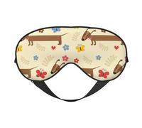 Eye Sleep Maskfor Women Men - Dachshund Dog Puppy No.1008 Soft Travel Eye Masks for Sleep Mask Blackout, Adjustable Buckle Sleeping Mask for Women Men, Funny Blindfolds for Party Games
